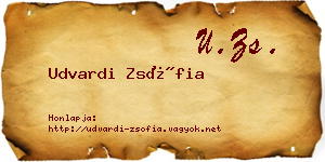 Udvardi Zsófia névjegykártya