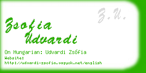 zsofia udvardi business card